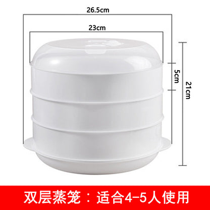 Microwave Rice Steamer Container with Multi-Layer Design
