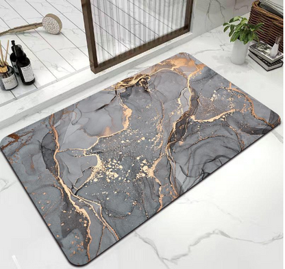Marble Diatomite Bath Mat - Quick-Dry Non-Slip Mat