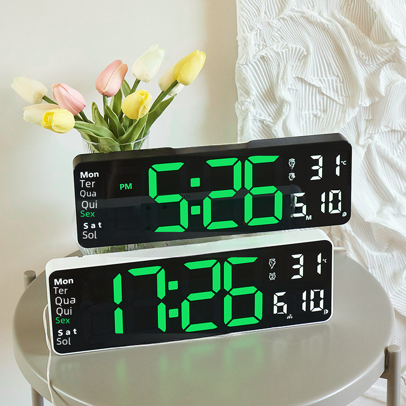 13-Inch Simple Dual-Use Wall Clock with Big Display