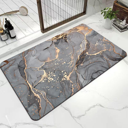 Marble Diatomite Bath Mat - Quick-Dry Non-Slip Mat