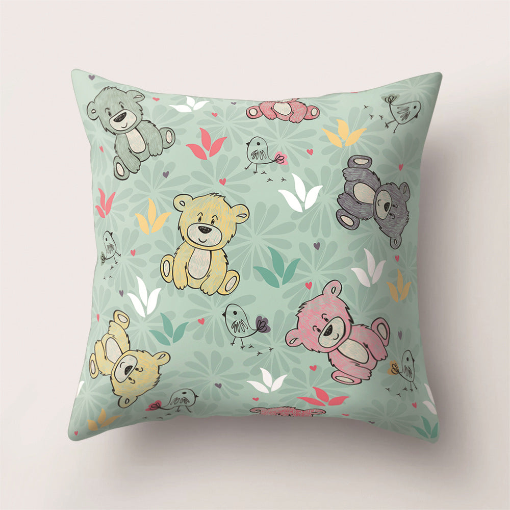 Tropical Rainforest Leaf Animal Print Cushion Cover