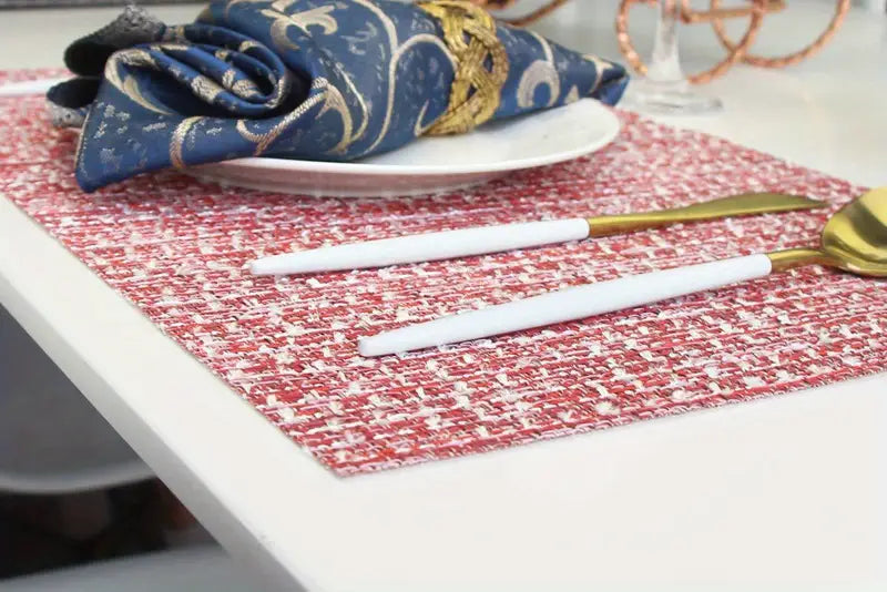 4 PVC Table Mats - Washable, Waterproof, Non-Slip