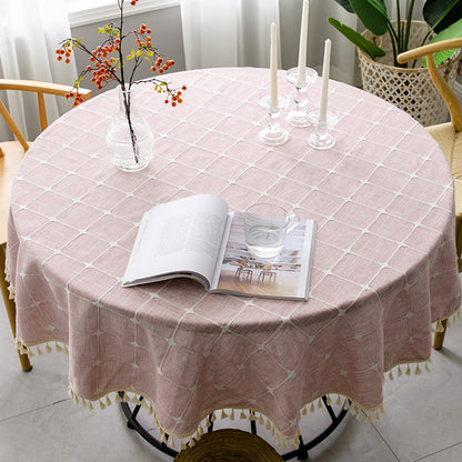 Large Round Tablecloth - Waterproof, Oil-Proof, Thickened