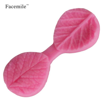 Silicone Leaf and Rose Petal Cutter Molds for Baking