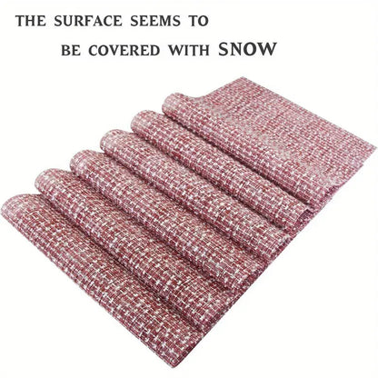4 PVC Table Mats - Washable, Waterproof, Non-Slip