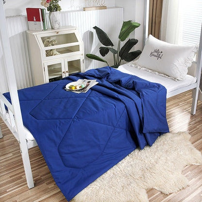 Green Summer Quilt for Dorms and Training (Cotton, Single)