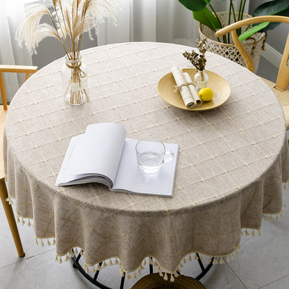 Large Round Tablecloth - Waterproof, Oil-Proof, Thickened