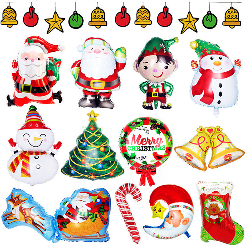 Santa Balloon - Christmas Party Aluminum Foil Decoration