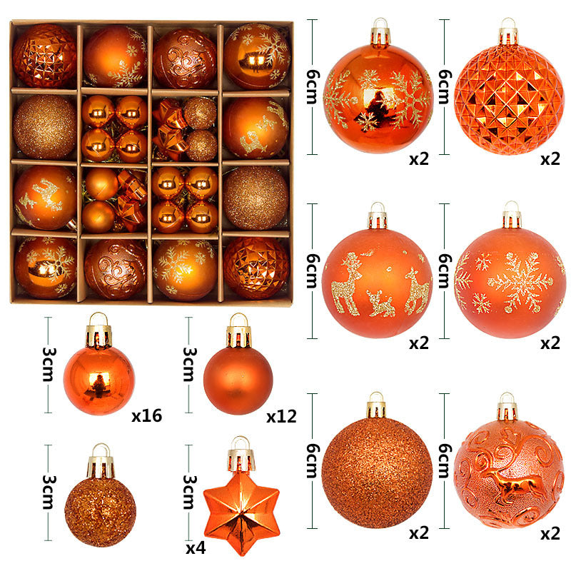 44pcs Christmas Ornaments Set with Decorative Balls