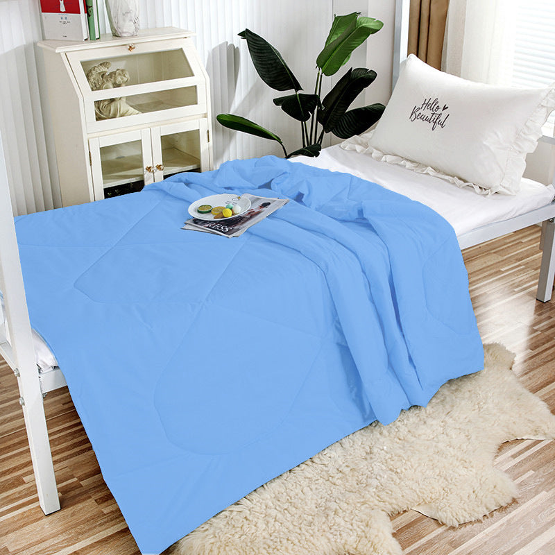 Green Summer Quilt for Dorms and Training (Cotton, Single)