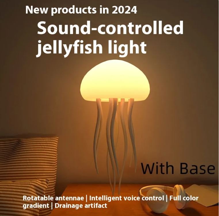 Jellyfish Mood Lamp LED Jellyfish Night Light Portable Jellyfish Lamp Jellyfish Decorations Smart Table Lamp For Bedside Desk