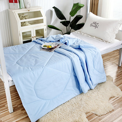 Green Summer Quilt for Dorms and Training (Cotton, Single)