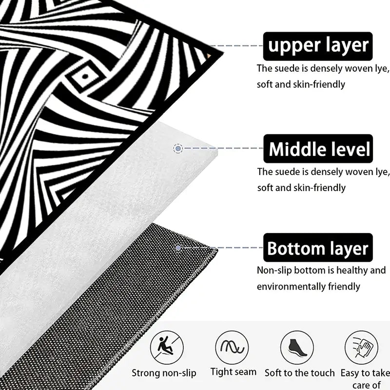 3D Pattern Glare Effect Carpet for Living Room/Bedroom