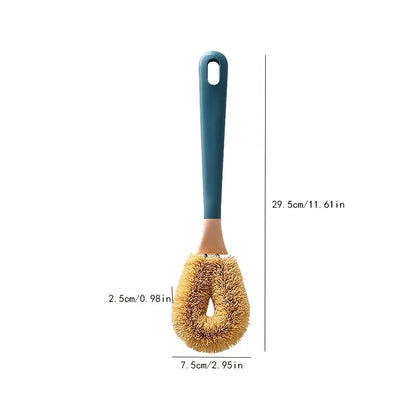 Eco-Friendly Long Handled Coconut Fiber Dish Brush