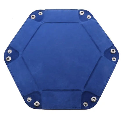Hexagon Velvet Dice Tray and Foldable Storage Box