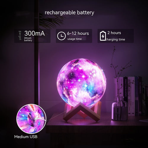 3D Printing Moon Light Galaxy Light