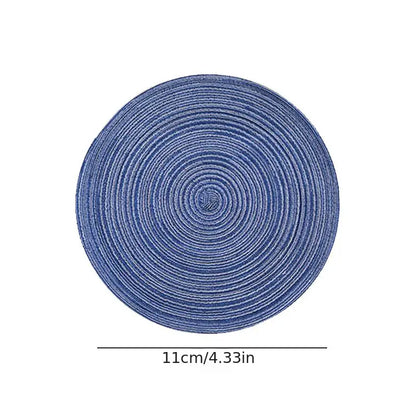 Round Ramie Woven Coaster and Cotton Yarn Placemat