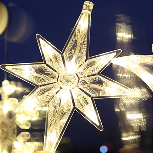 LED Christmas Star and Bell Suction Cup Lights