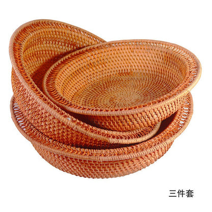 Handmade Vietnamese Wicker Candy Basket Set (3 Pieces)