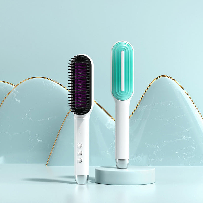 New Ionic Hair Straightening Brush and Curler Combo