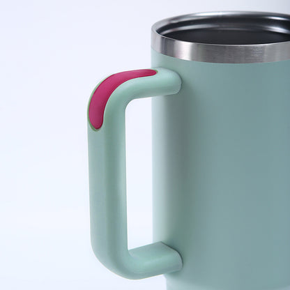 1200ML Insulated Travel Mug with Handle and Straw