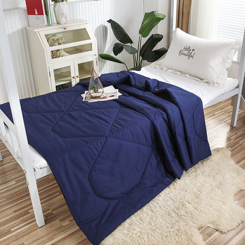 Green Summer Quilt for Dorms and Training (Cotton, Single)