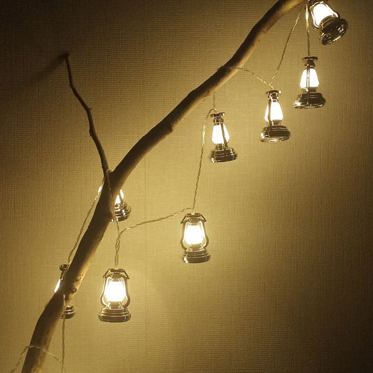 Xingyue Castle Decorative Kerosene Lamp with Lighting Chain, Vintage-Inspired Lantern Style Home Decoration, Elegant Ambient Lighting Accent for Living Room, Bedroom, Garden, Patio, Romantic Tabletop Displays, and Unique Interior Decor