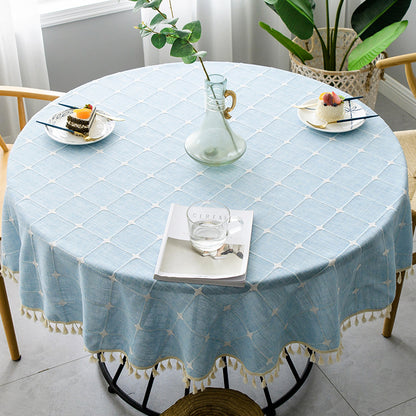 Large Round Tablecloth - Waterproof, Oil-Proof, Thickened