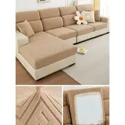 Solid Color Jacquard Stretch Sofa Cover - 1 Piece