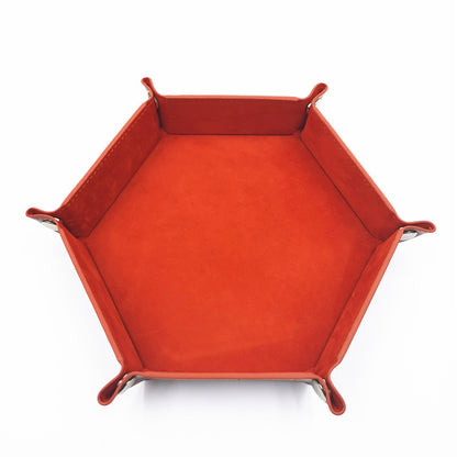 Hexagon Velvet Dice Tray and Foldable Storage Box