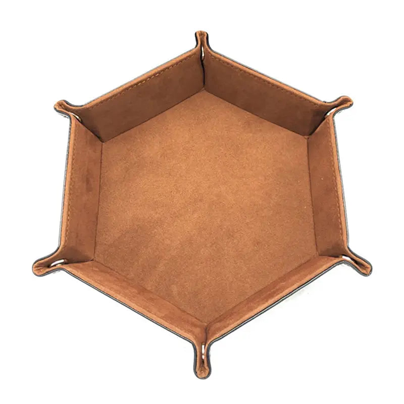 Hexagon Velvet Dice Tray and Foldable Storage Box
