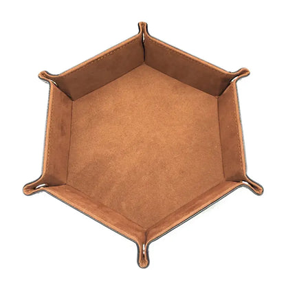 Hexagon Velvet Dice Tray and Foldable Storage Box