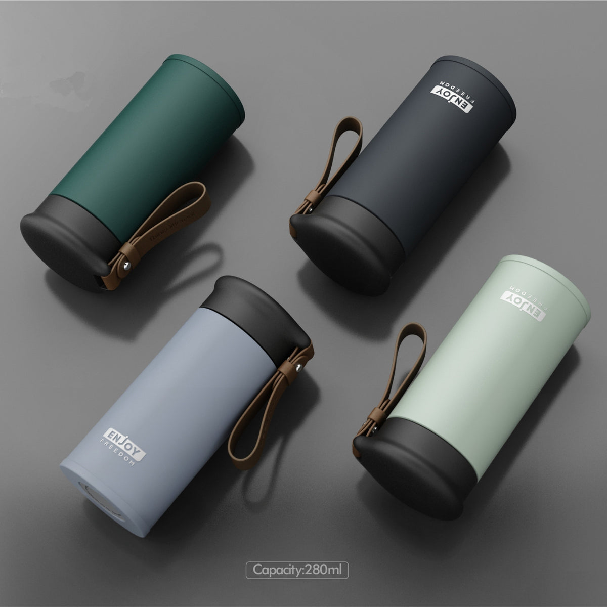 304 Stainless Steel Insulated Travel Mug, 280ml