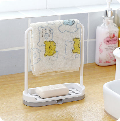 Kitchen Counter Storage Rack for Dish Towels and Cloths