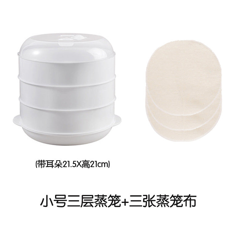 Microwave Rice Steamer Container with Multi-Layer Design