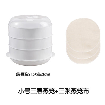 Microwave Rice Steamer Container with Multi-Layer Design