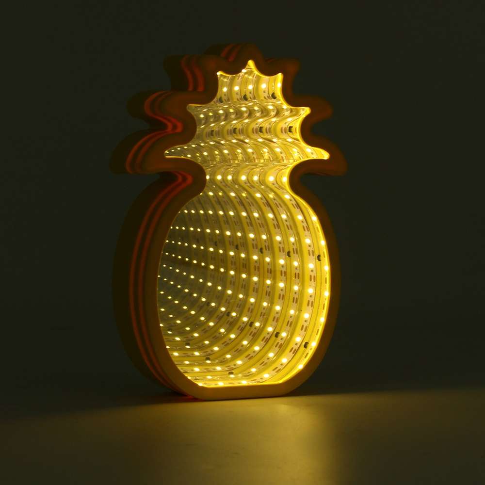 Mirror Tunnel Light, Night Light, Pineapple Lamp