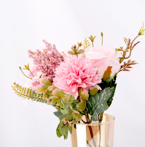 Artificial Flower Arrangement with Roses and Hydrangeas (One Piece)
