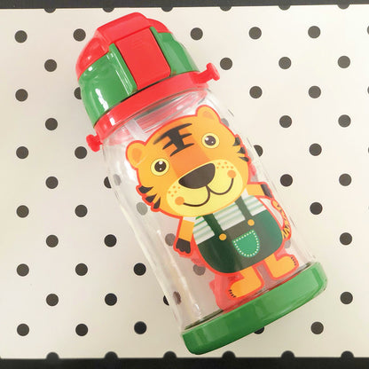 New Kids' Water Bottle with Cartoon Design and Strap