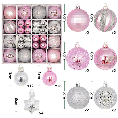 44pcs Christmas Ornaments Set with Decorative Balls