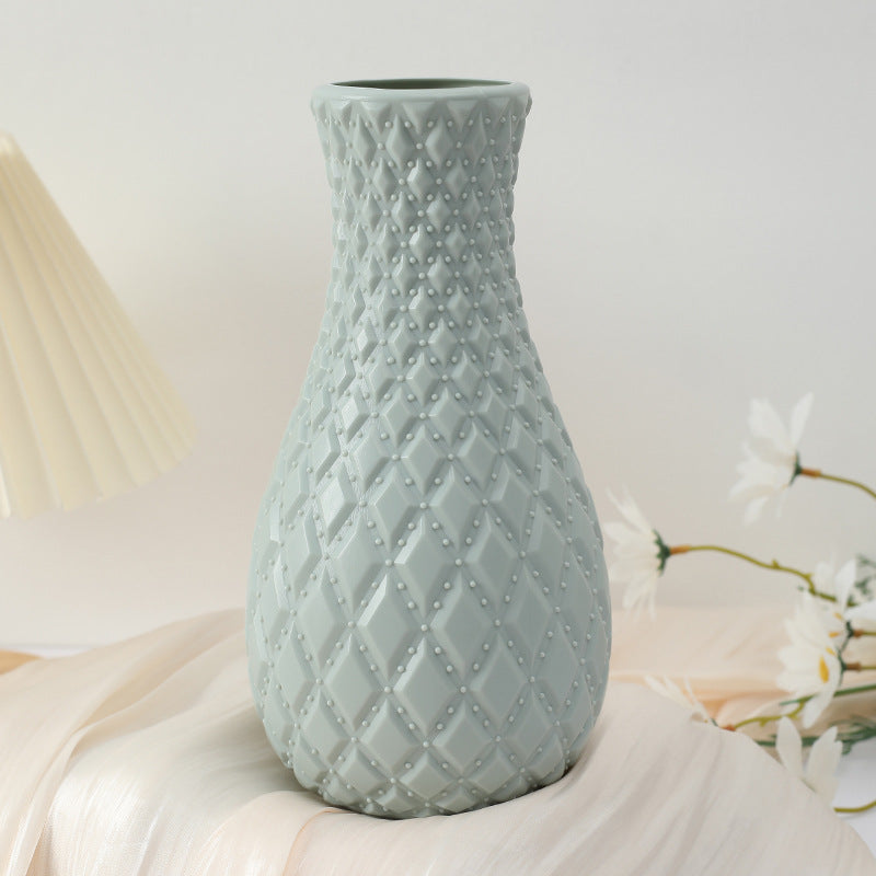 Nordic Style Durable Plastic Flower Vase for Home Decor