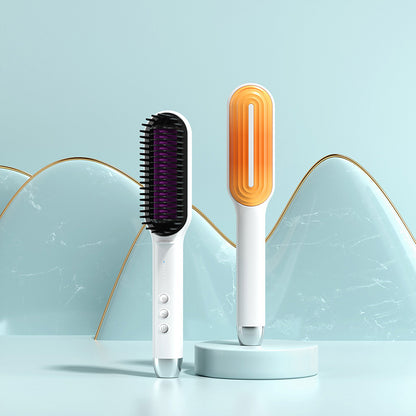 New Ionic Hair Straightening Brush and Curler Combo