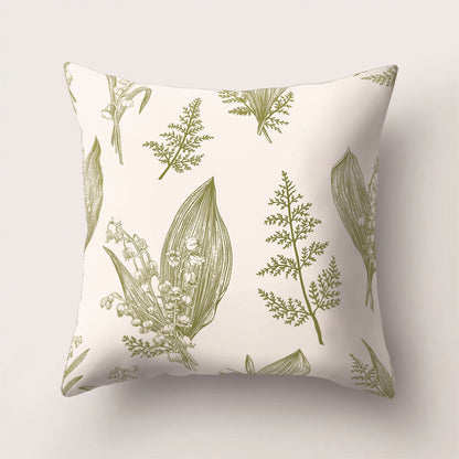 Tropical Rainforest Leaf Animal Print Cushion Cover