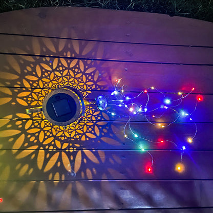 Solar Garden Kettle Lamp with Wrought Iron Design, Decorative Outdoor Solar-Powered LED Lighting for Gardens, Patios, Backyards, Pathways, Flower Beds, Courtyards, Rustic Landscape Decoration, and Elegant Outdoor Home Illumination