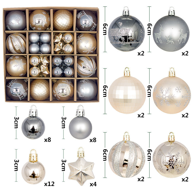 44pcs Christmas Ornaments Set with Decorative Balls