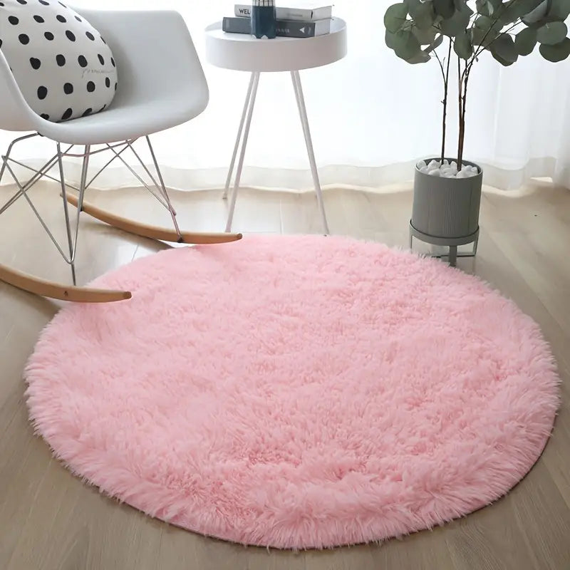 Simple Round Thickened Carpet for Home Living Room