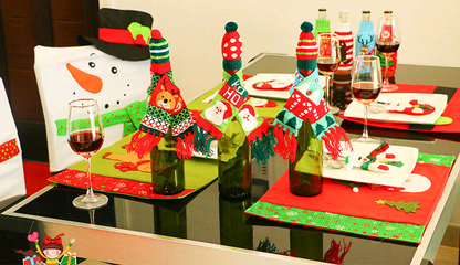 Christmas Wine Bottle Covers
