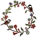 Metal Bird and Flower Garland for Outdoor Decor