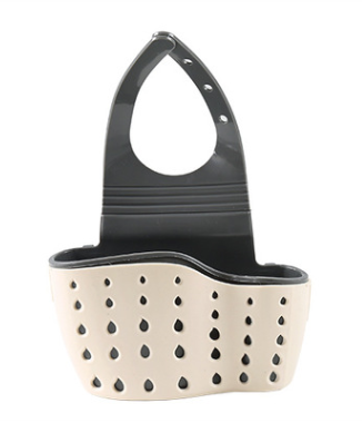 Adjustable Rubber Sink Drainer Basket for Kitchen Storage