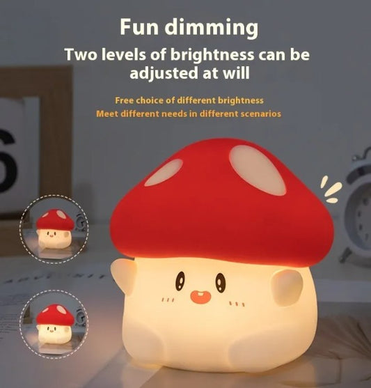Modern Mushroom-Shaped Table Lamp for Bedroom and Living Room, Aesthetic Decorative Mushroom Night Light, Stylish Bedside Nightstand Lighting Fixture, Contemporary Nordic Home Decor, Cozy Ambient Illumination, Minimalist Interior Design Accessories, and U